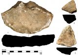 Grinding stones from the ore and boose lodgement. Stratigraphical, they belong to the surface of the exploitation levels.